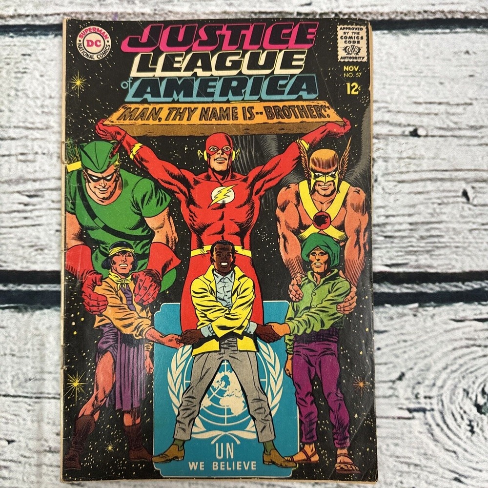 Justice League‎ of America #57, 1967, DC, Green Arrow, Hawkman & Flash UNGRADED